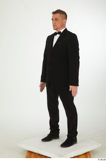  Steve Q black oxford shoes black trousers bow tie dressed smoking jacket smoking trousers standing whole body 0002.jpg